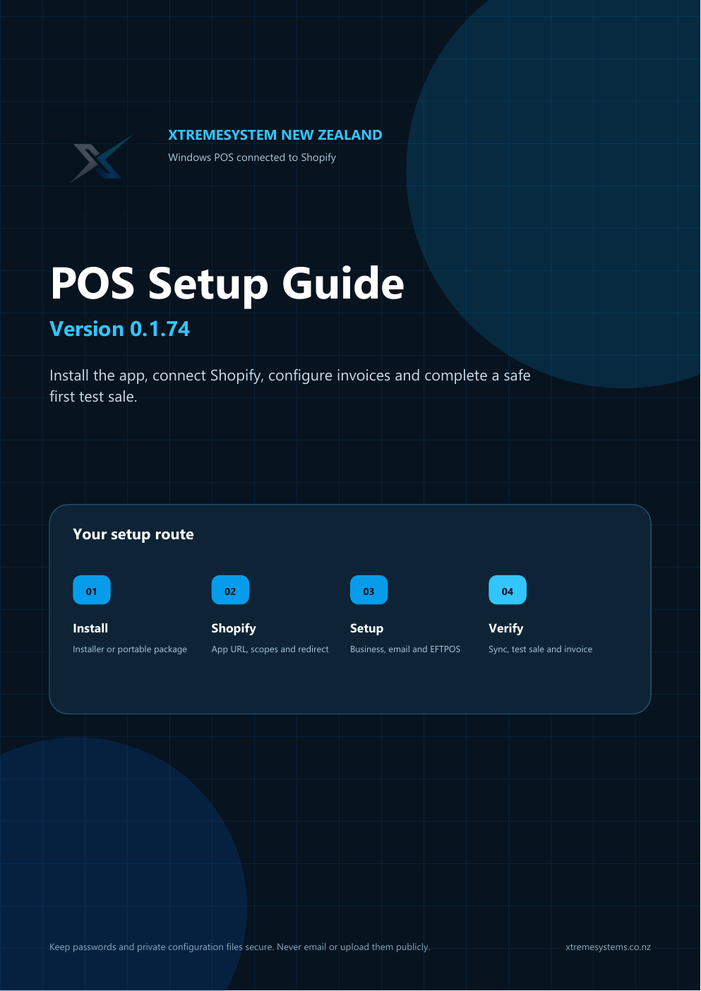 Cover of the XtremeSystem POS setup guide